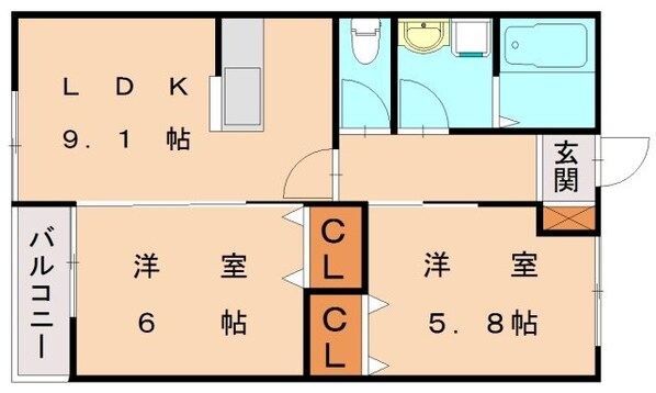 サクラテラス和白の物件間取画像